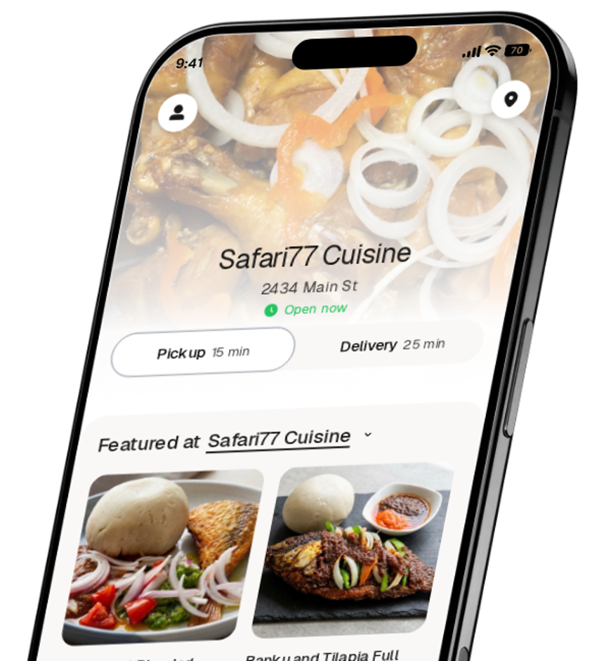 Safari77 Cuisine app preview