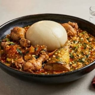 Fufu and Okra Soup w/ Chicken/ Fish